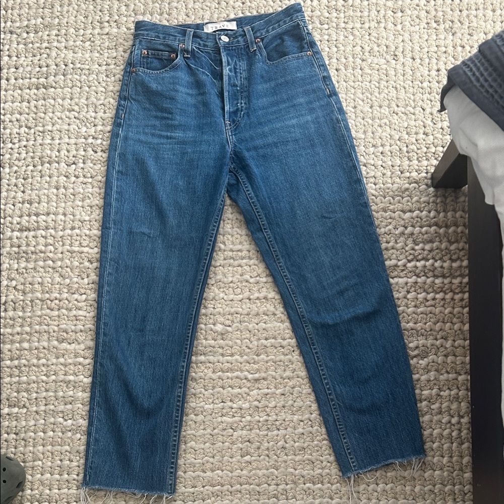 Trave Classic Blue Straight Leg Women's Jeans